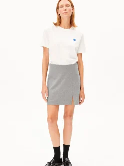 ARMEDANGELS Damen T-Shirt - Lualaa Embro in weiß blau