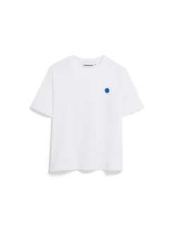 ARMEDANGELS Damen T-Shirt - Lualaa Embro in weiß blau