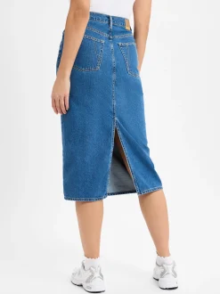 ARMEDANGELS Jeansrock in medium stone - Länge: midi