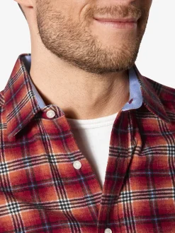 BABISTA Herren Flanellhemd - FLOREVERTI in rot