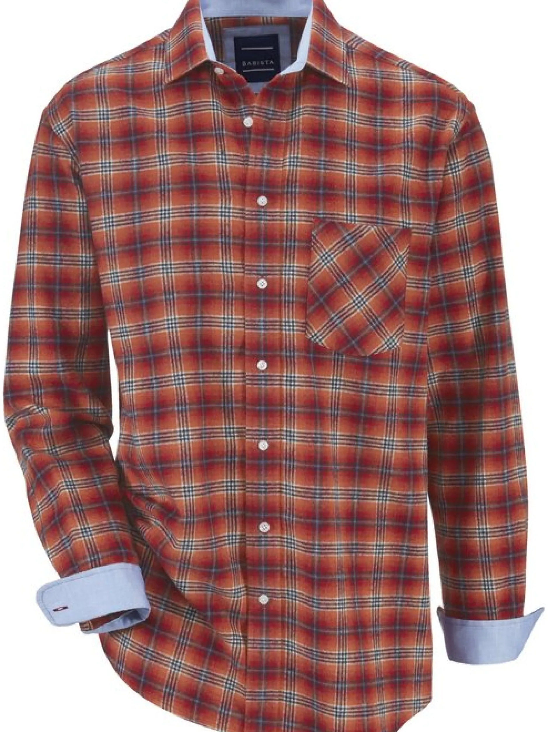 BABISTA Herren Flanellhemd - FLOREVERTI in rot