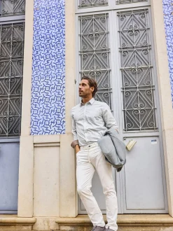BABISTA Herren Hemd - HALDIR in beige - Ausschnitt: Kent