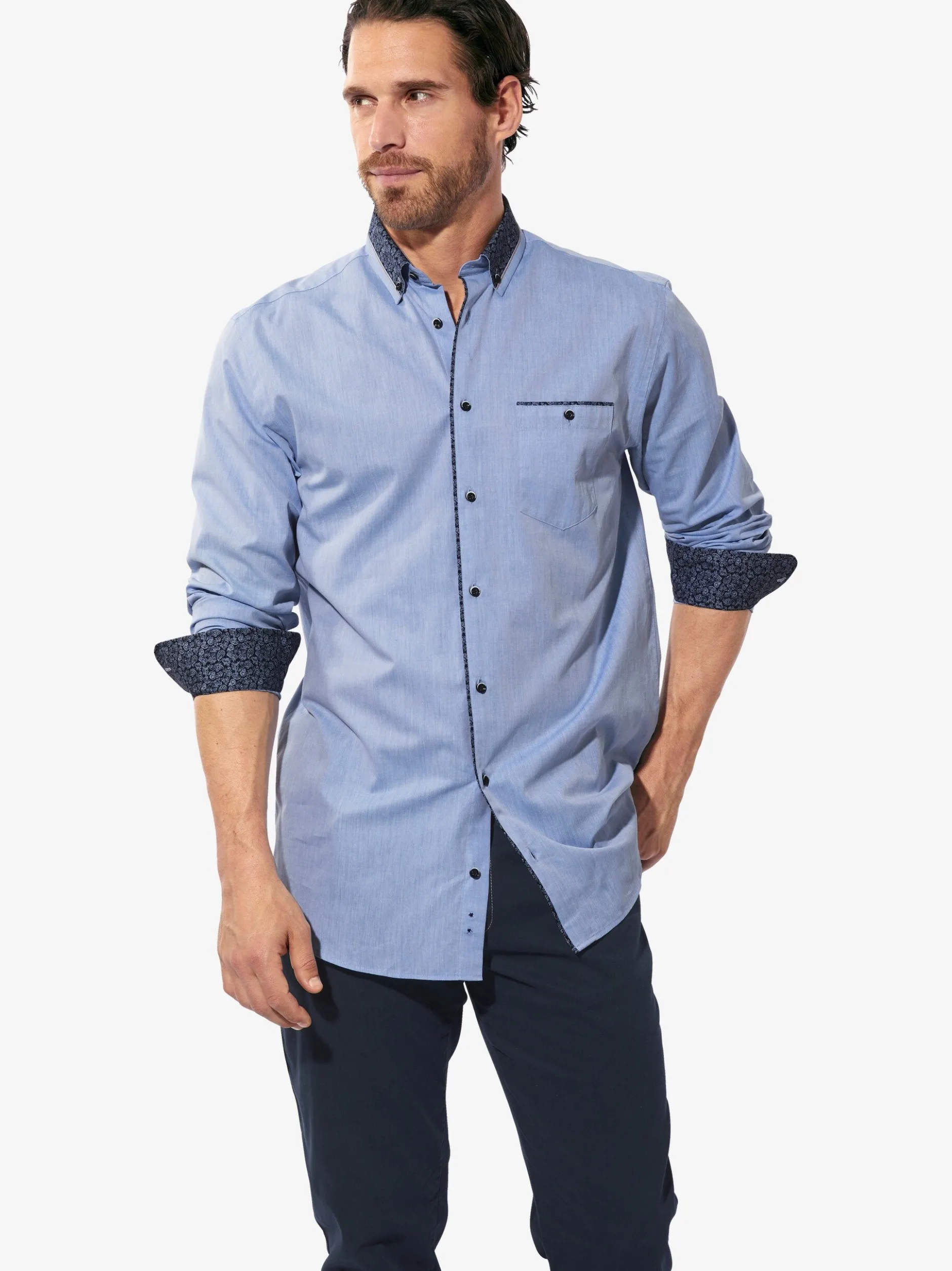 BABISTA Herren Hemd - ROMANTENTO in blau