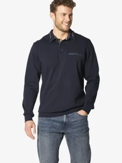 BABISTA Herren Langarm-Poloshirt - DOROCASTI in blau