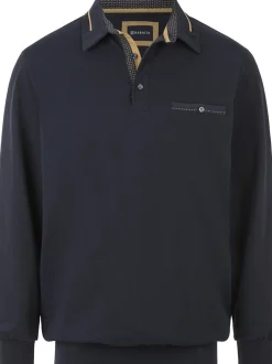 BABISTA Herren Langarm-Poloshirt - DOROCASTI in blau