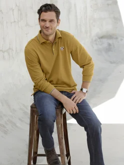 BABISTA Herren Langarm-Poloshirt - MILANVETZO in gelb