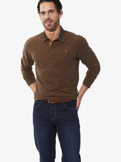 BABISTA Herren Langarm-Poloshirt - ZUPATERRI in braun