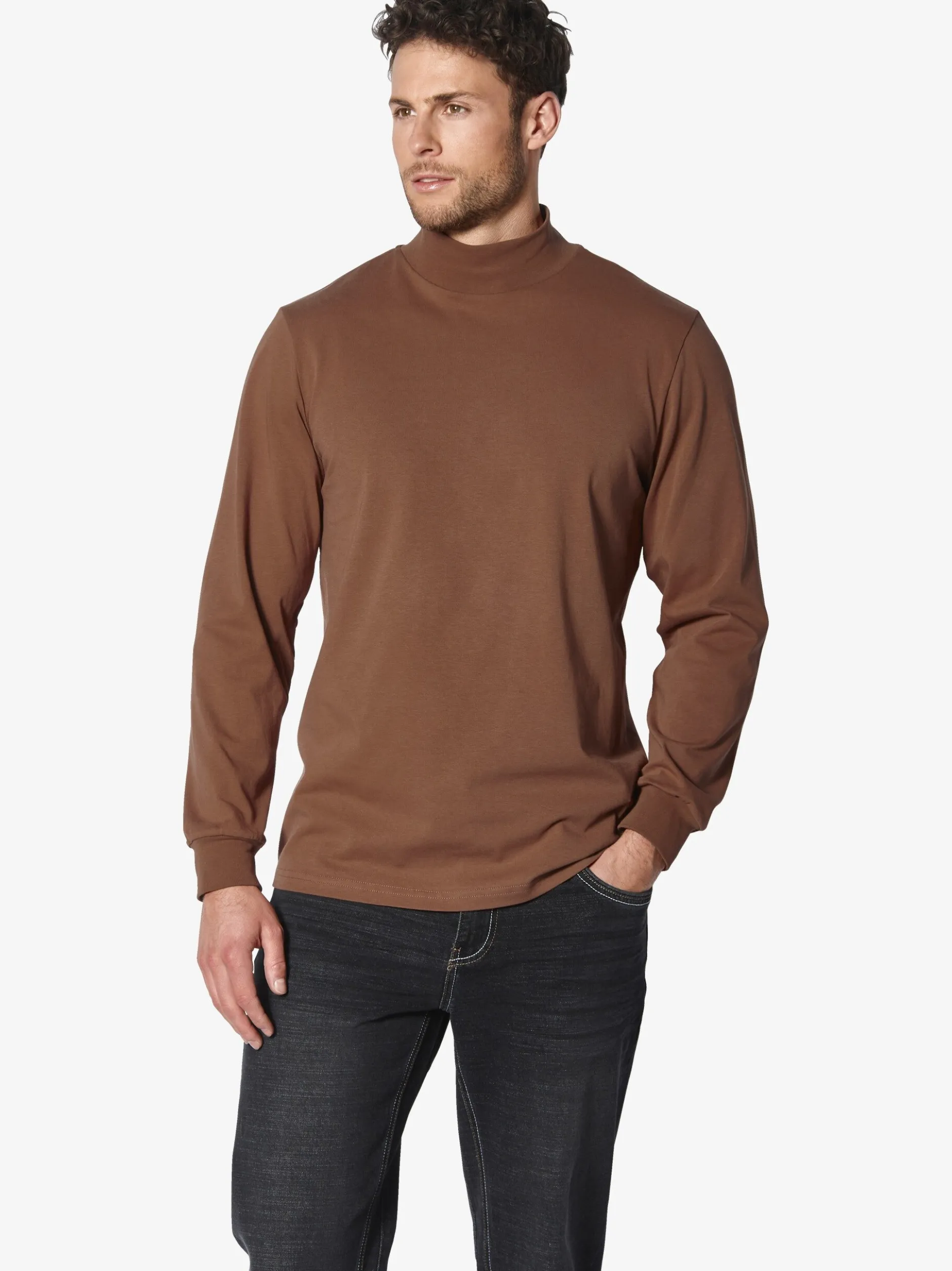 BABISTA Herren Langarmshirt - MIMMOLITZI in braun