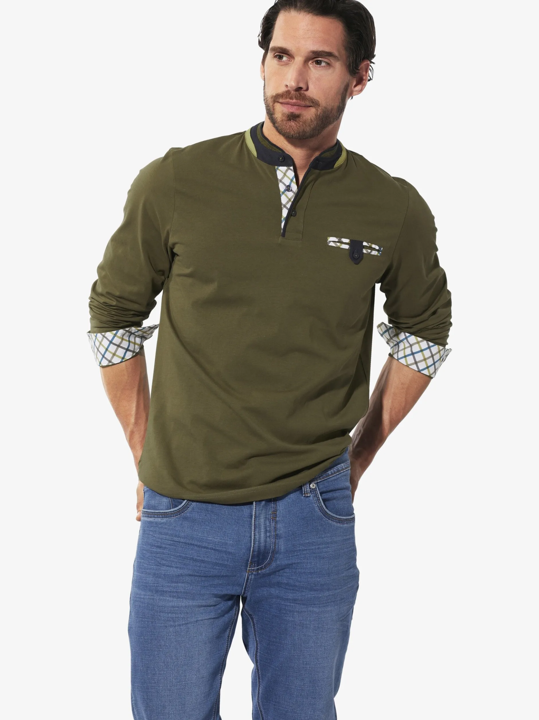 BABISTA Herren Langarmshirt - SAVIRO in khaki