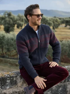 BABISTA Herren Outdoor Strickjacke - BRUSITATI in blau