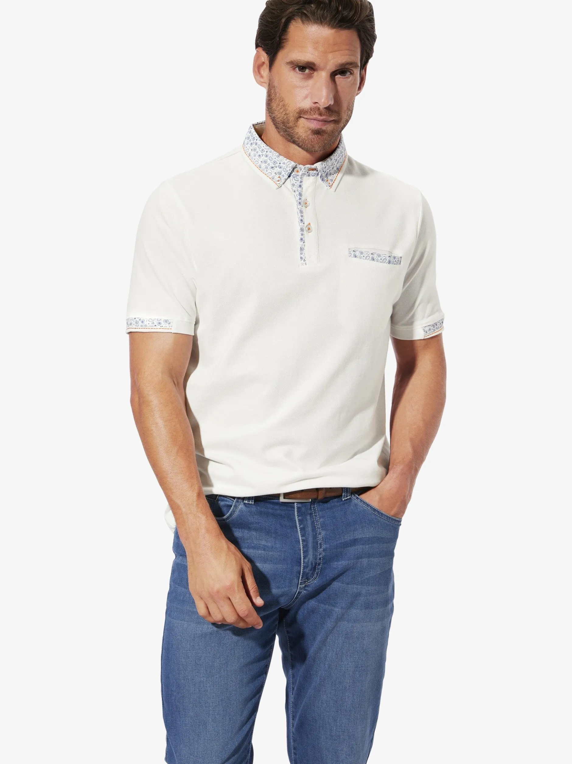 BABISTA Herren Poloshirt - ANLOR in weiß