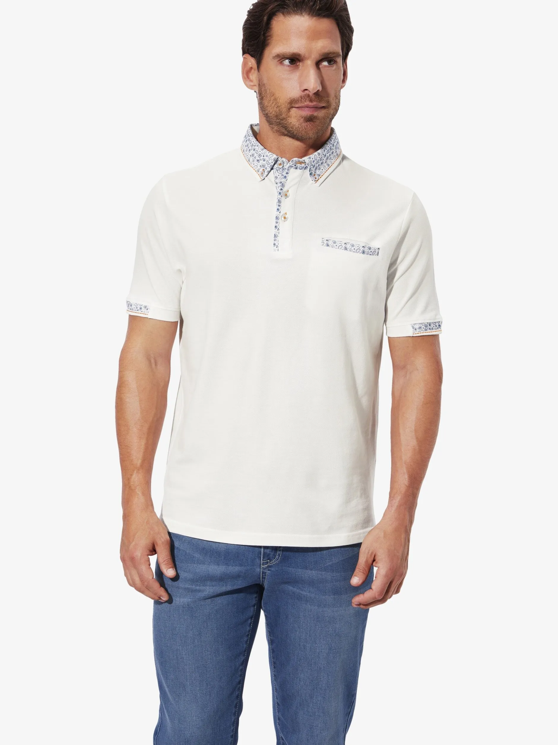 BABISTA Herren Poloshirt - ANLOR in weiß
