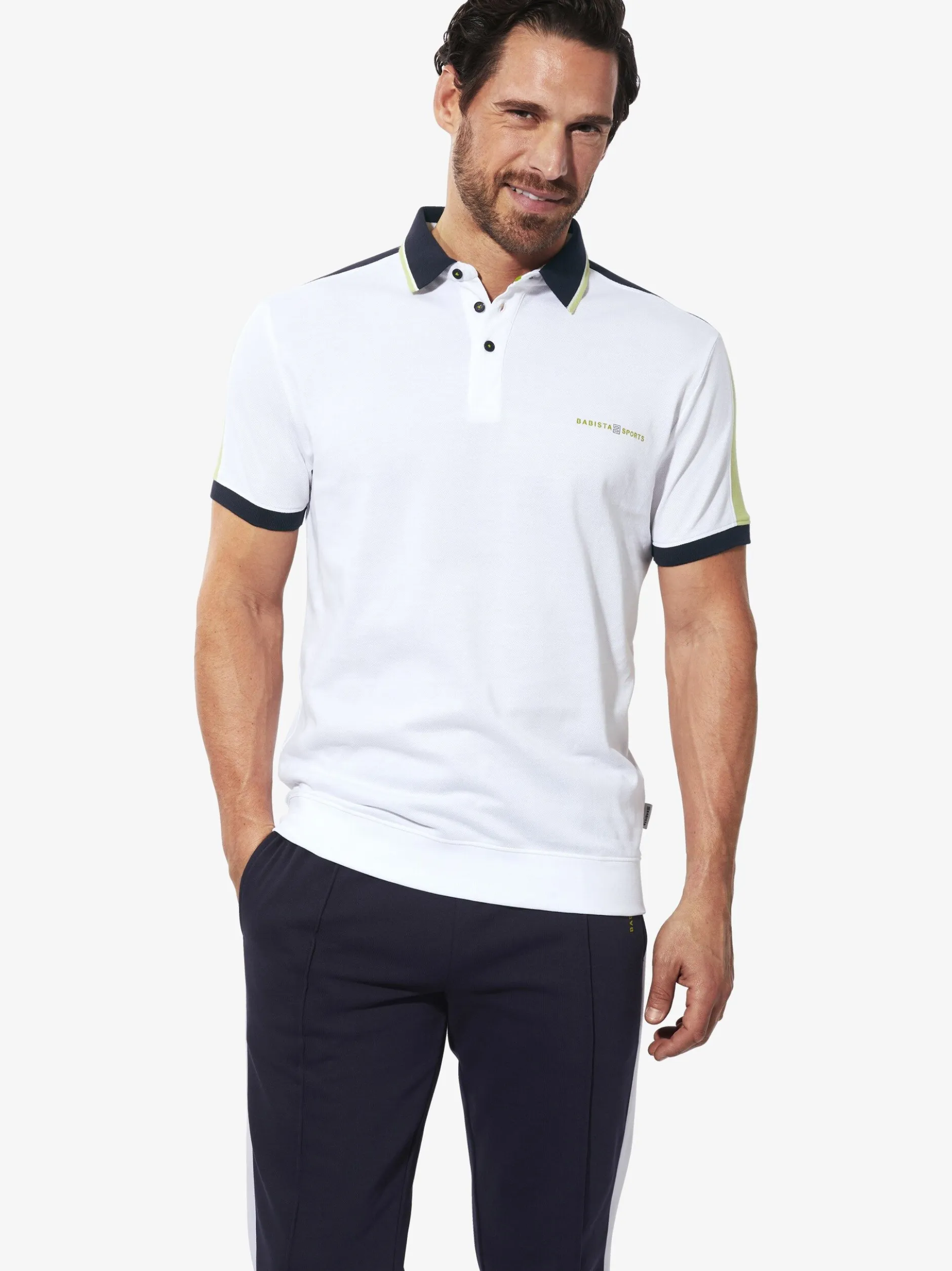 BABISTA Herren Poloshirt - HERNANDO in weiß