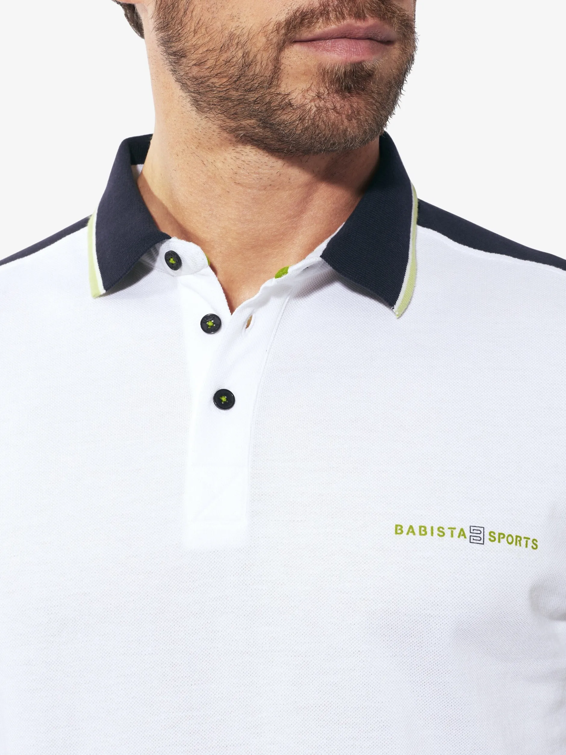 BABISTA Herren Poloshirt - HERNANDO in weiß