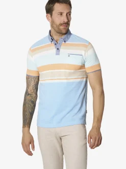 BABISTA Herren Poloshirt - LORIENZA in hellblau orange