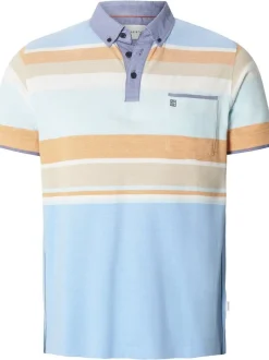 BABISTA Herren Poloshirt - LORIENZA in hellblau orange