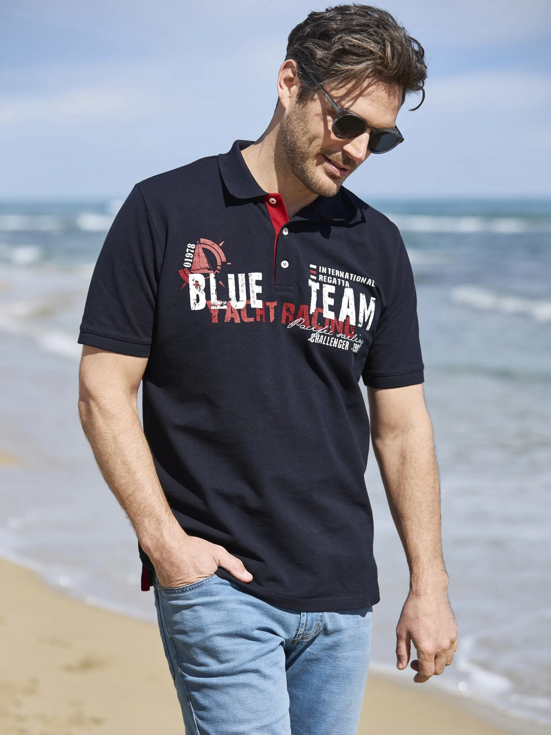 BABISTA Herren Poloshirt - TATOLETTI in blau