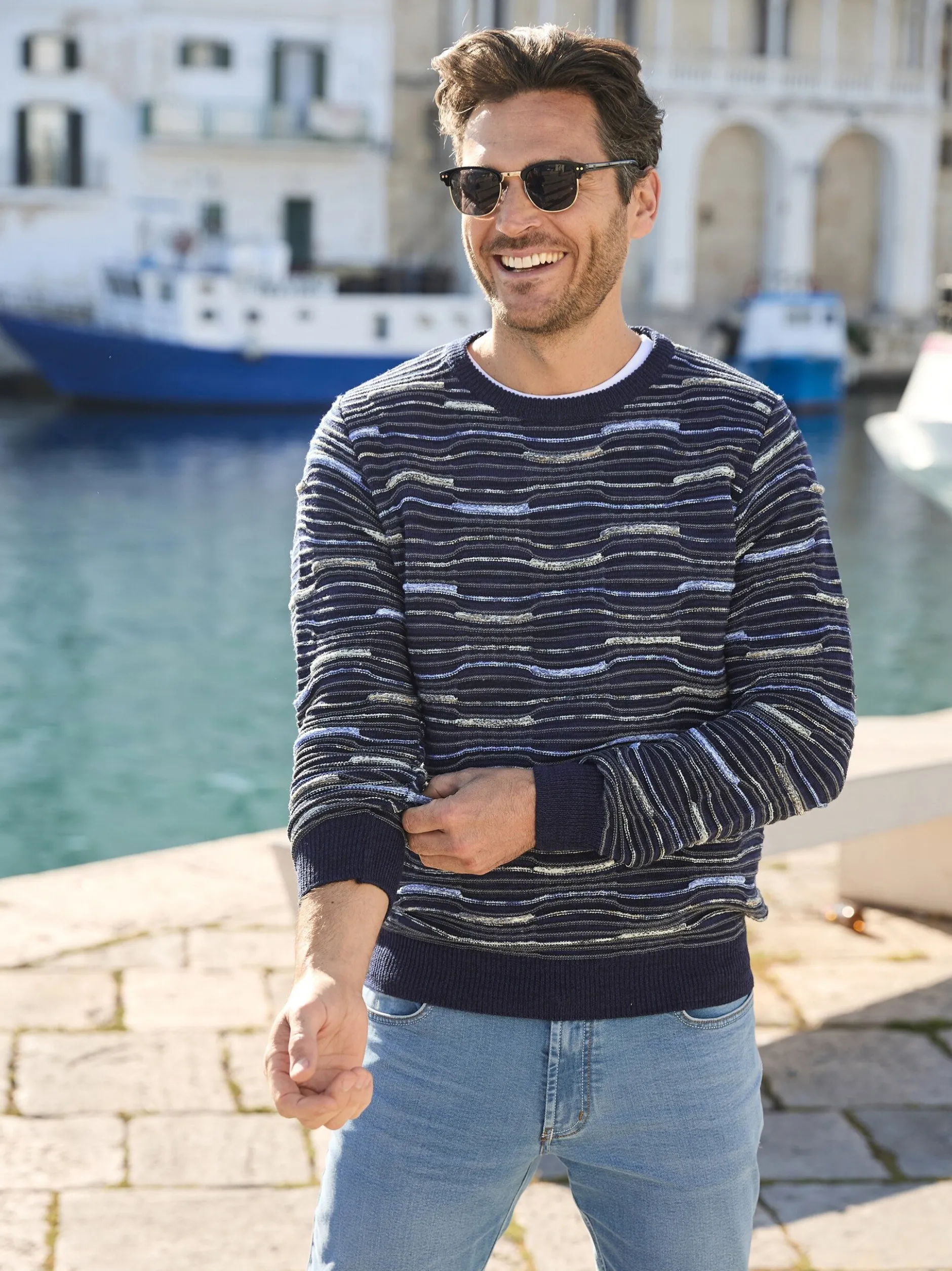 BABISTA Herren Pullover - LIVIBELTI in blau