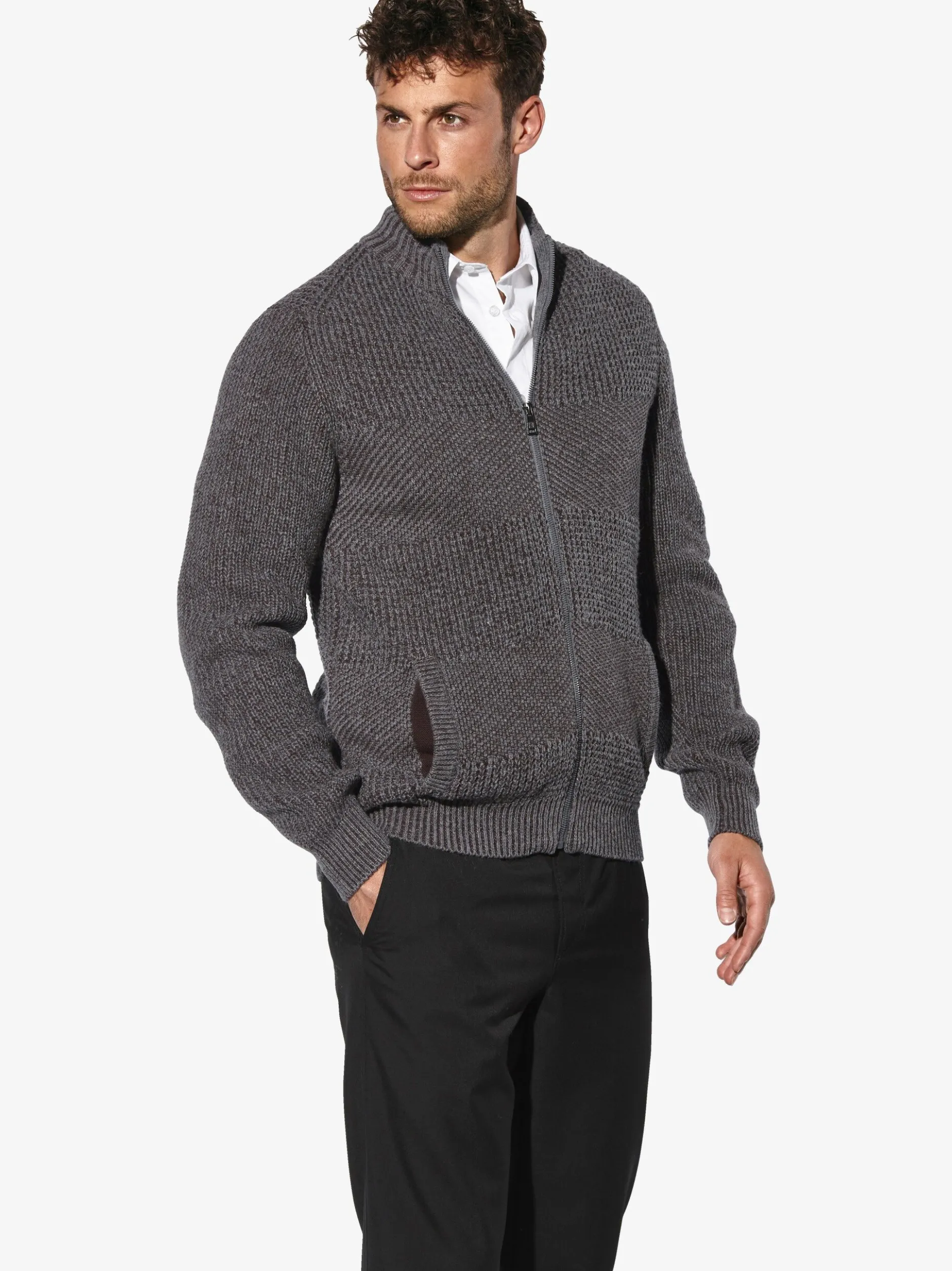 BABISTA Herren Strickjacke - GIORTALLI in grau
