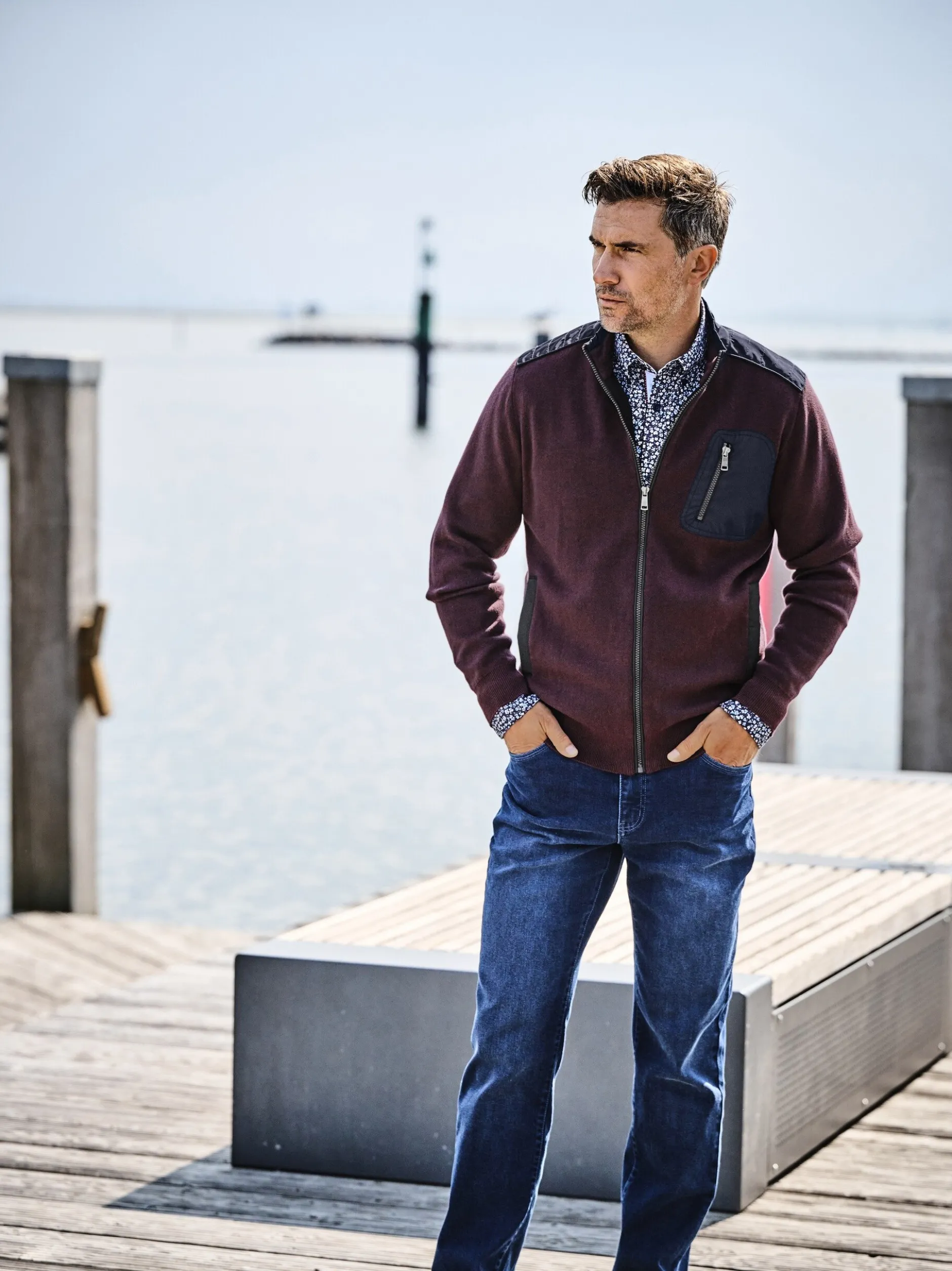 BABISTA Herren Strickjacke - RALDIN in lila