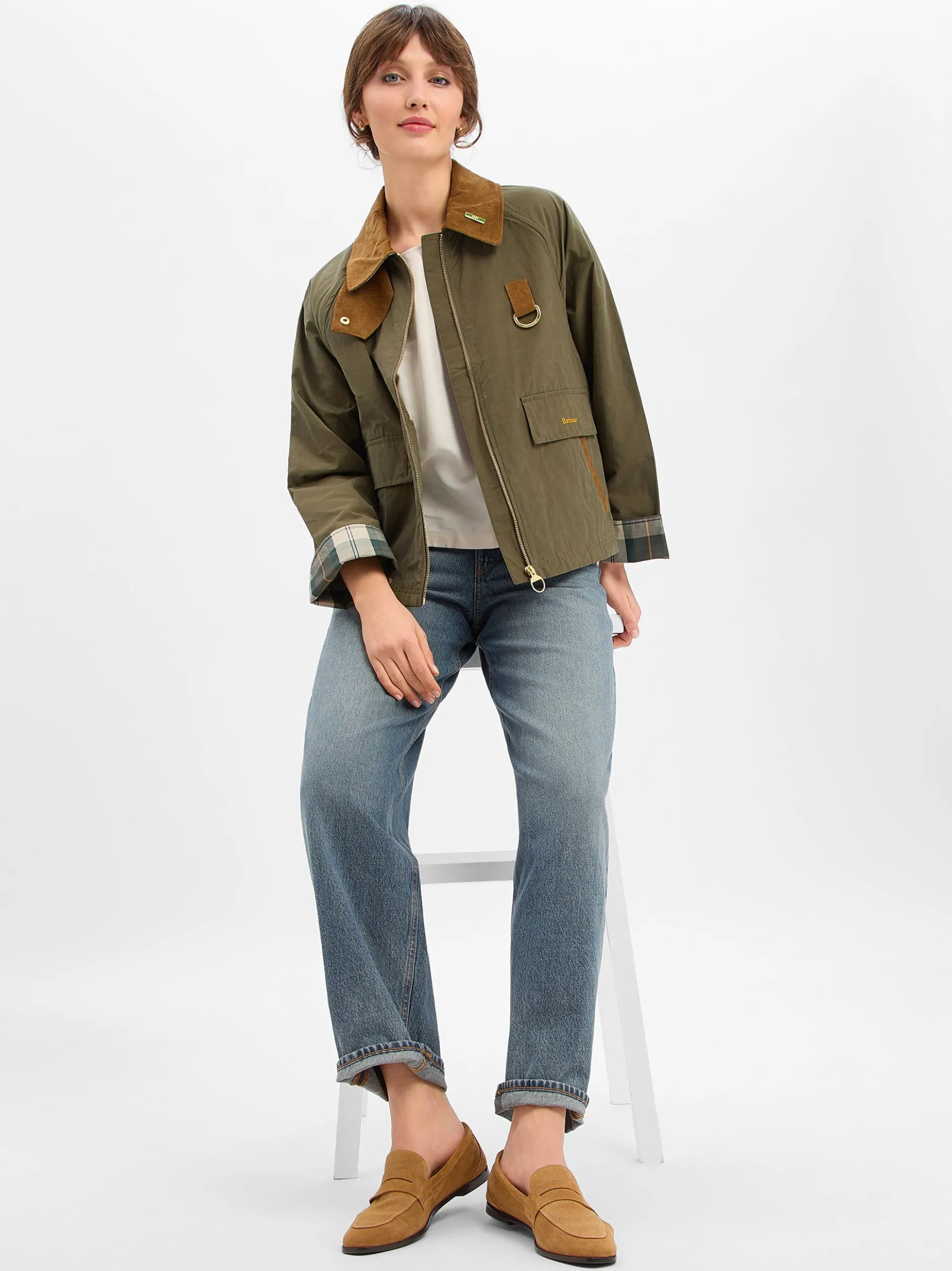 Barbour Damen Übergangsjacke - Showerproof in khaki braun