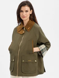 Barbour Damen Übergangsjacke - Icons Bedale in khaki cognac