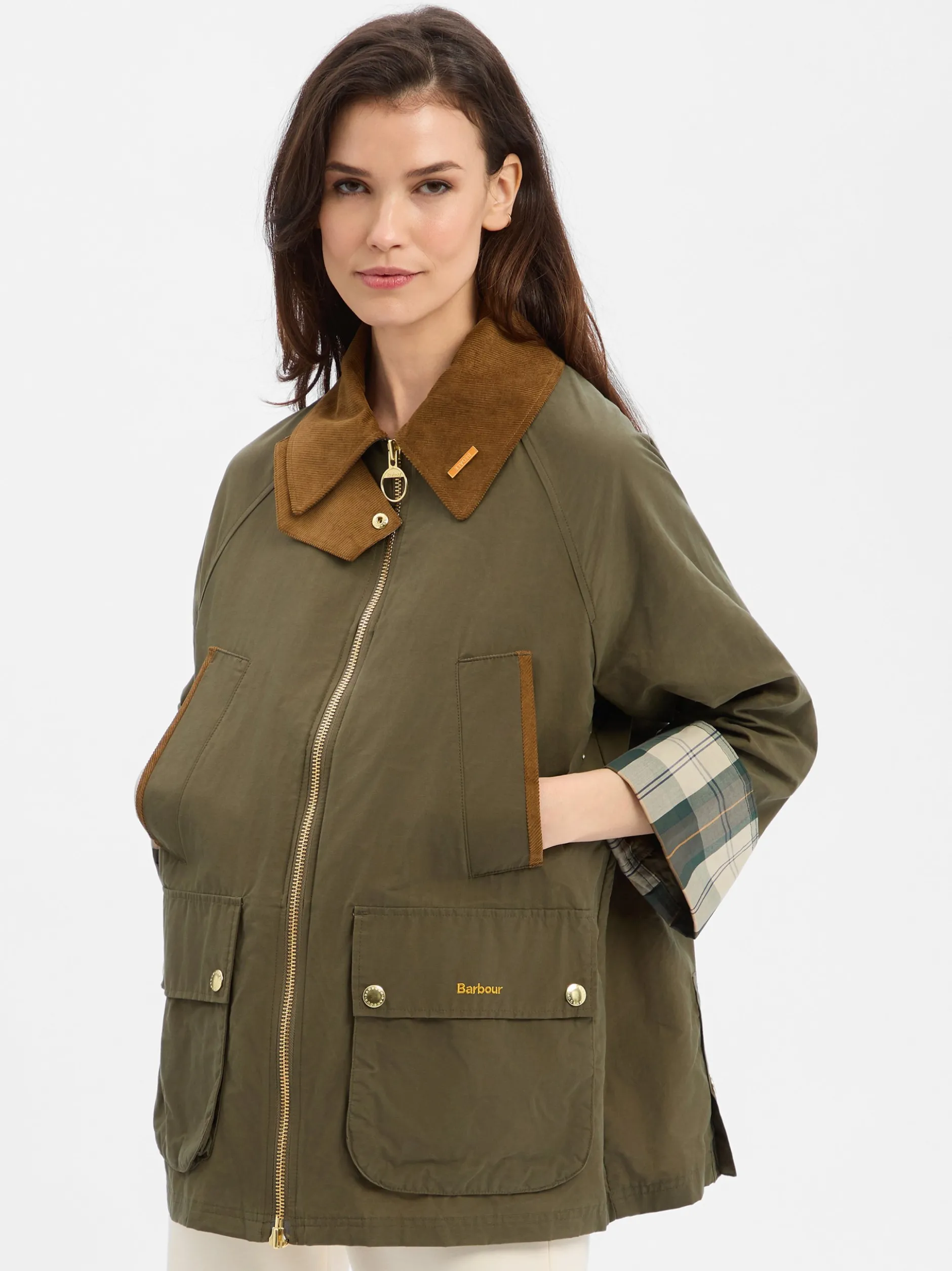 Barbour Damen Übergangsjacke - Icons Bedale in khaki cognac