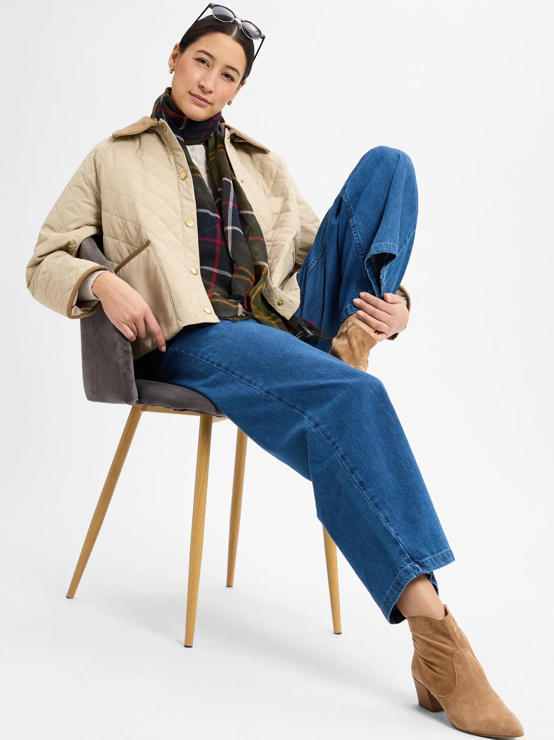 Barbour Damen Steppjacke - Anise Quilt in beige braun