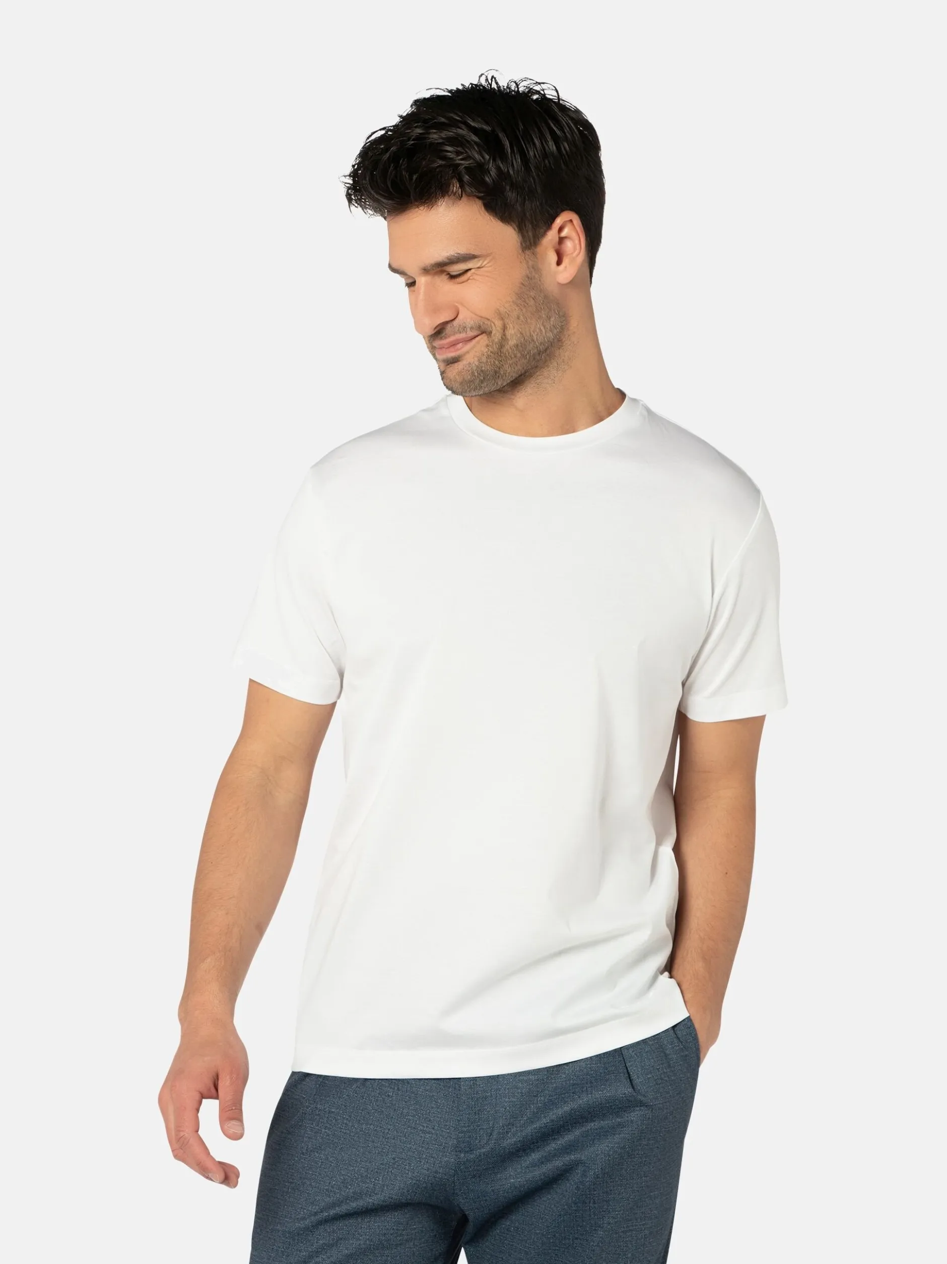 Benvenuto Herren Shirt - ADELMO in weiß - Ärmel: kurzarm
