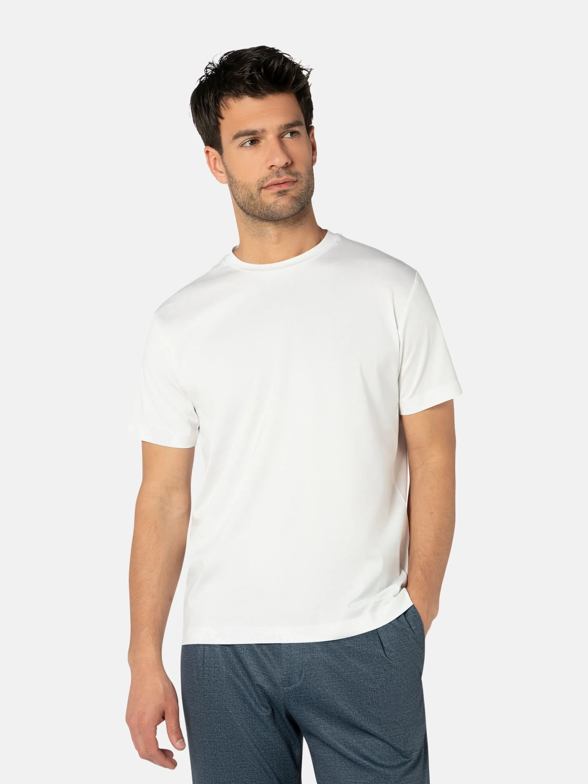 Benvenuto Herren Shirt - ADELMO in weiß - Ärmel: kurzarm