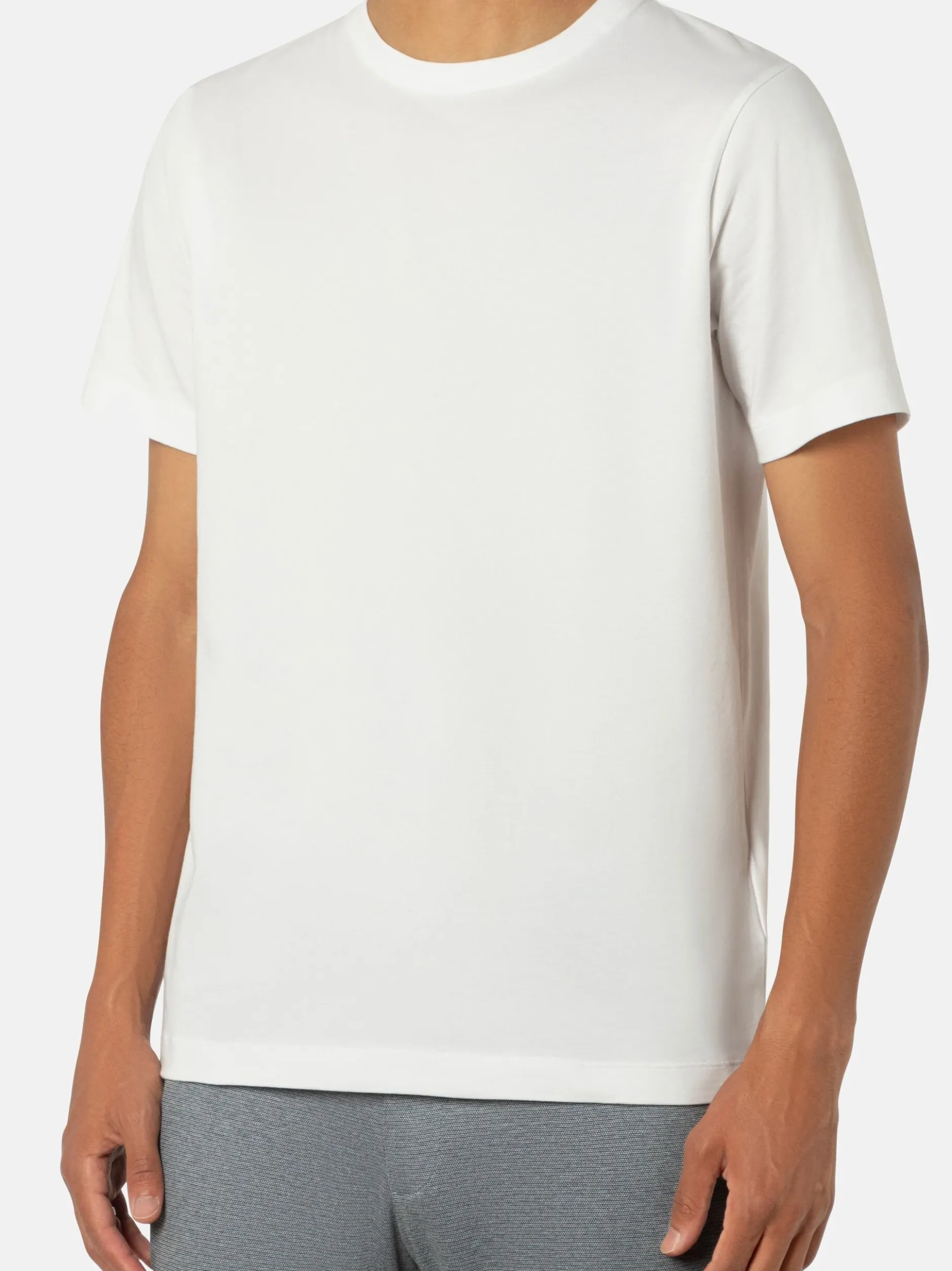 Benvenuto Herren T-Shirt in weiß - Ausschnitt: Rundhals