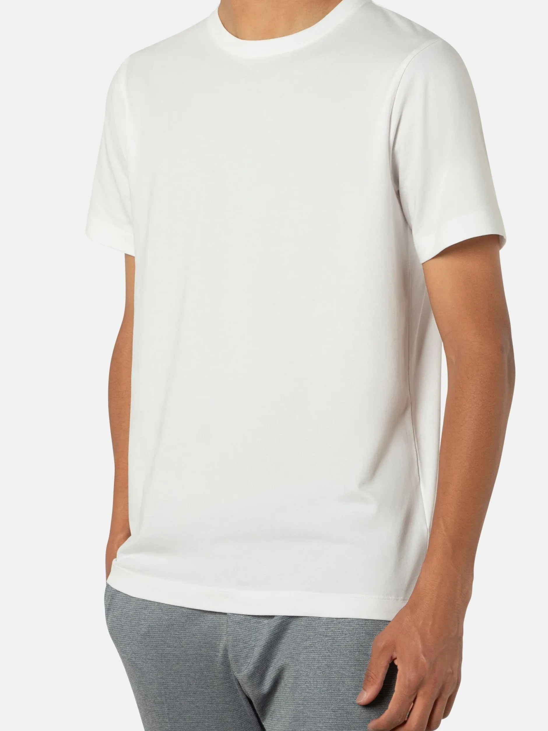 Benvenuto Herren T-Shirt in weiß - Ausschnitt: Rundhals
