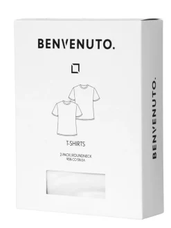 Benvenuto Herren T-Shirt in weiß - Ausschnitt: Rundhals