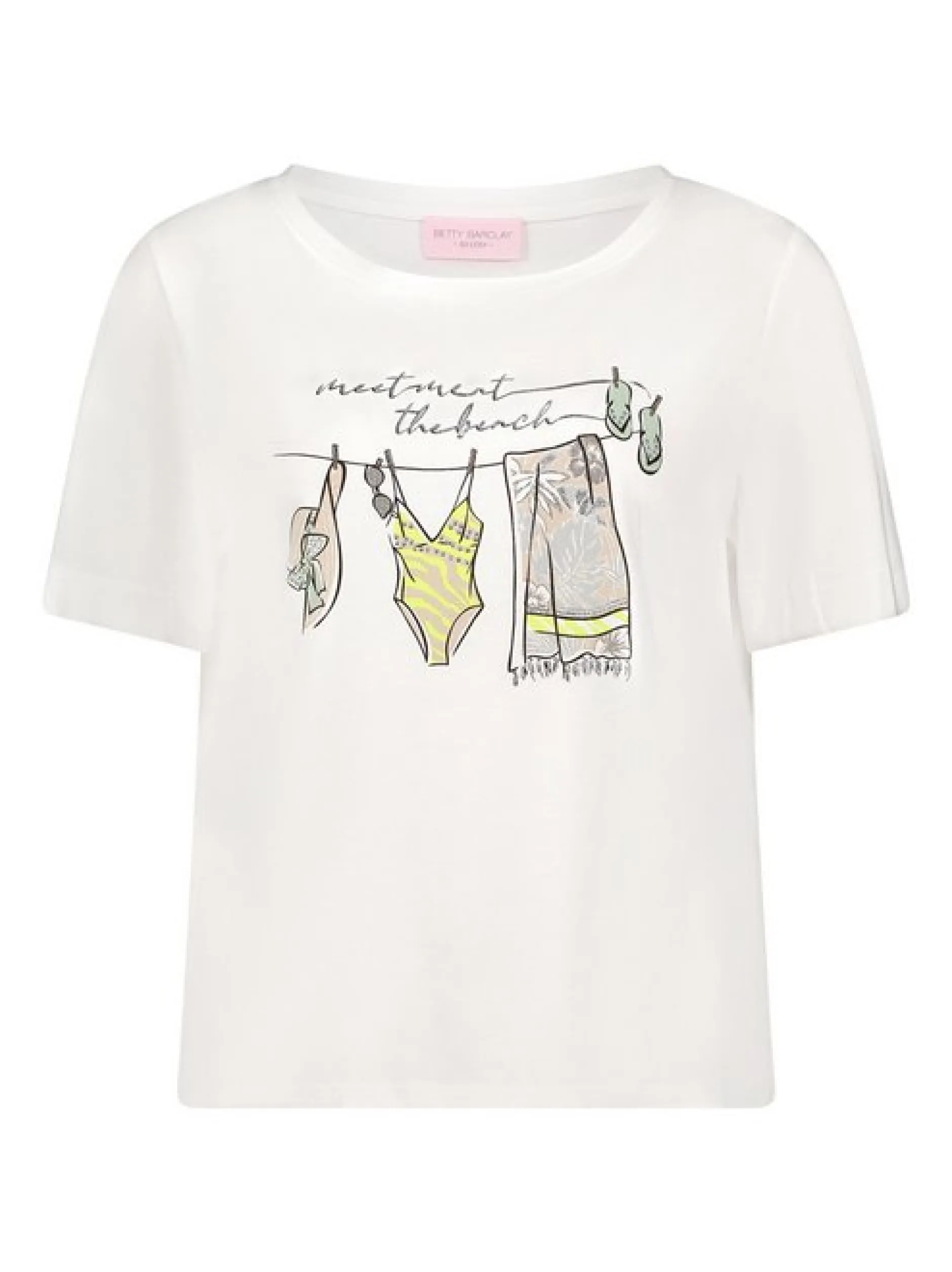 Betty Barclay Damen Basic Shirt in weiß mehrfarbig