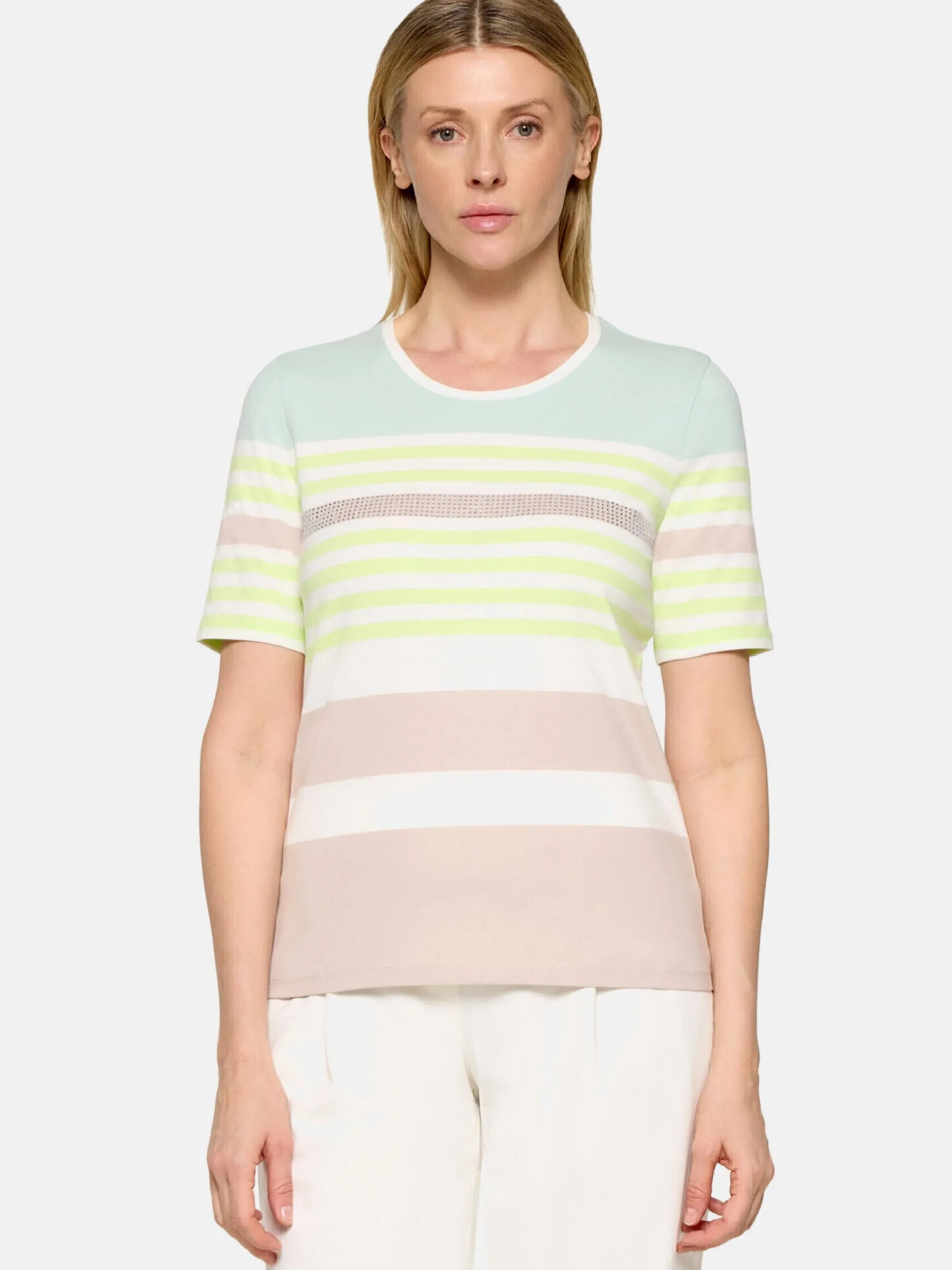Betty Barclay Damen Basic Shirt in mehrfarbig beige