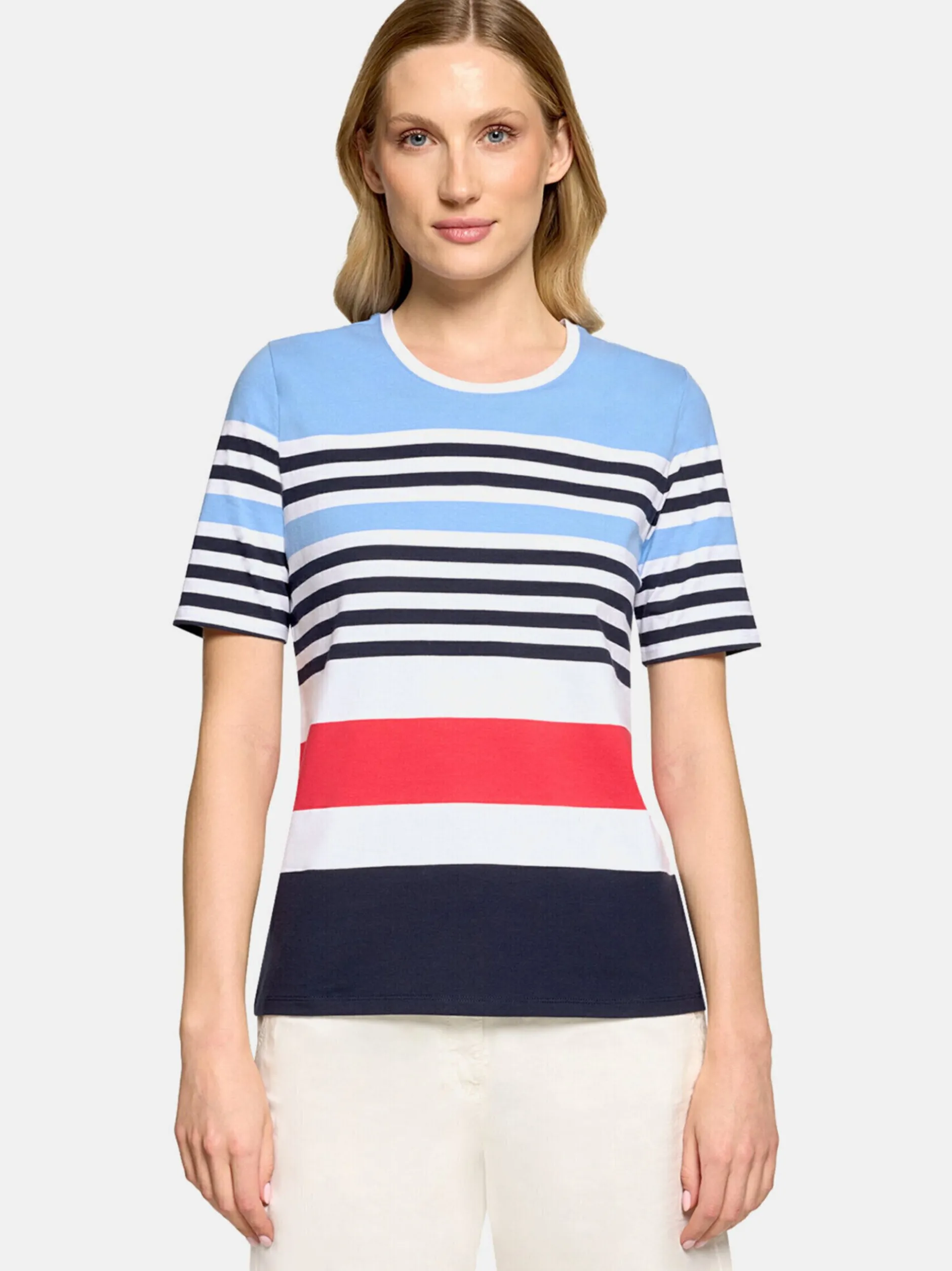 Betty Barclay Damen Basic Shirt in blau mehrfarbig