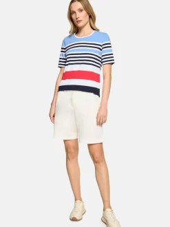 Betty Barclay Damen Basic Shirt in blau mehrfarbig