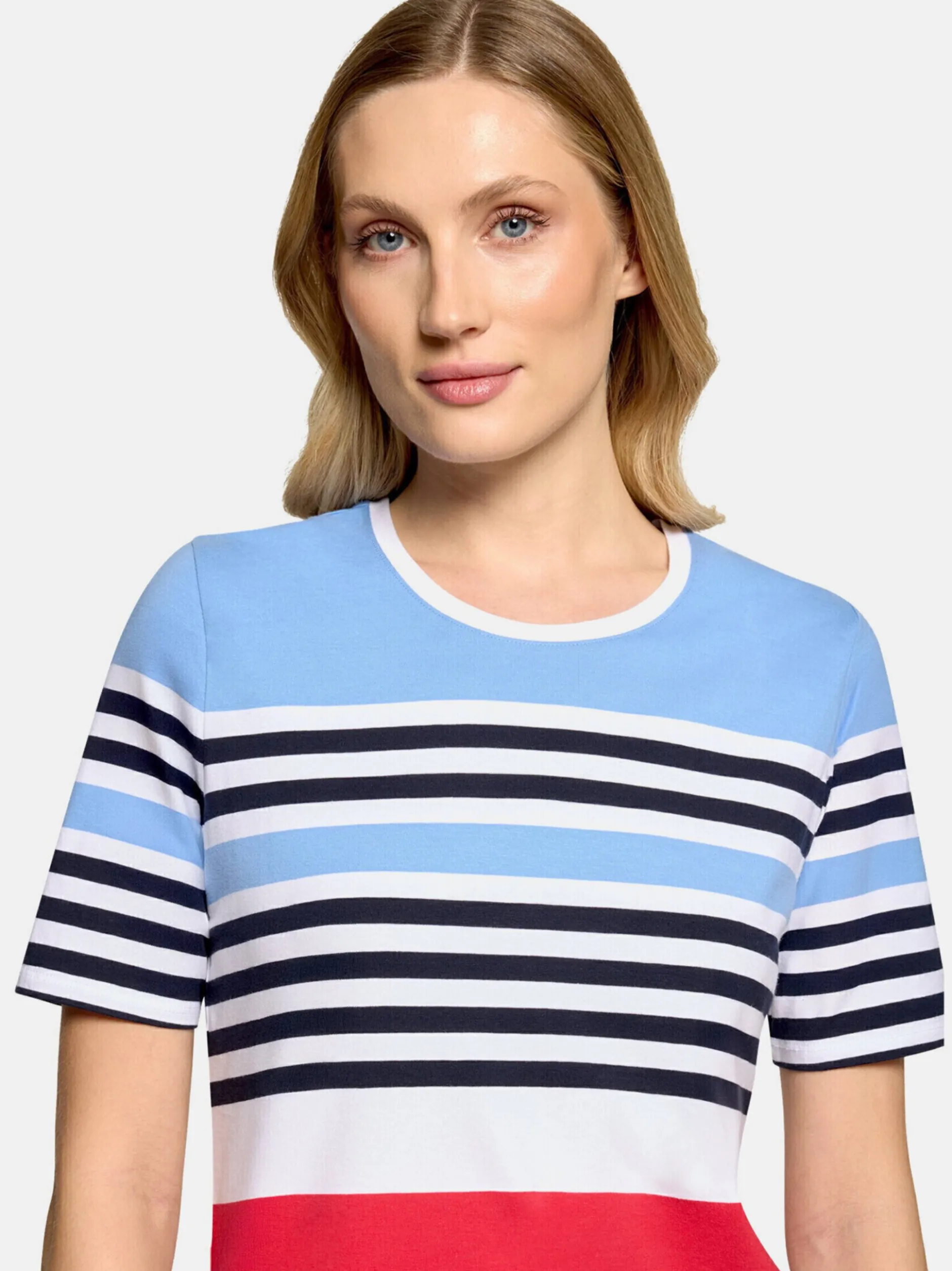 Betty Barclay Damen Basic Shirt in blau mehrfarbig