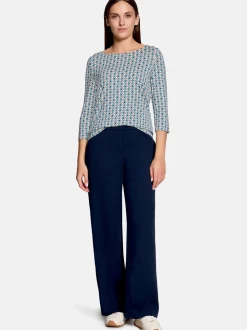Betty Barclay Damen Basic Shirt in petrol mehrfarbig