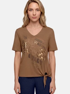 Betty Barclay Damen Basic Shirt in braun nougat