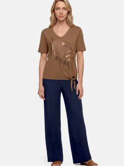 Betty Barclay Damen Basic Shirt in braun nougat