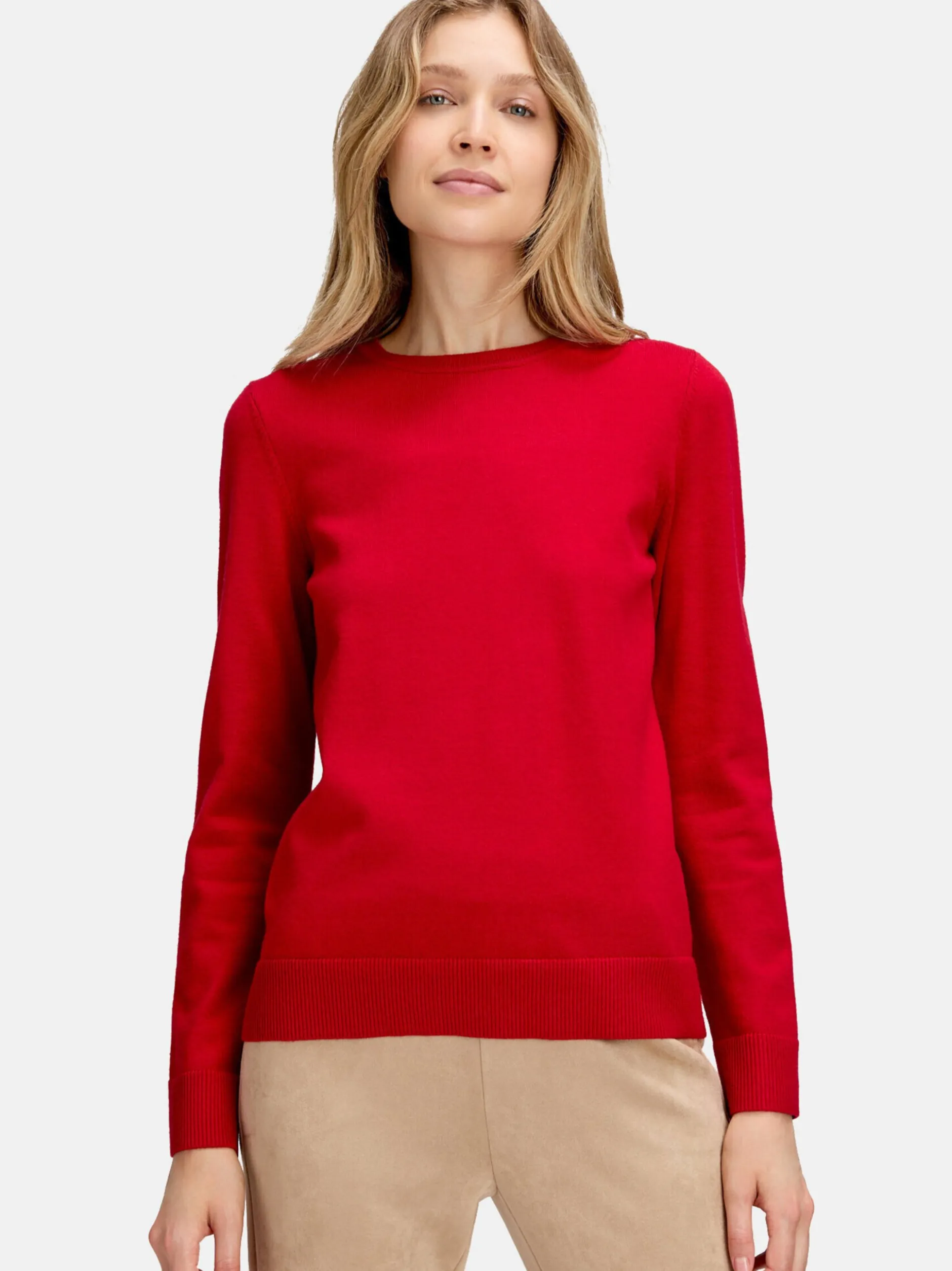 Betty Barclay Damen Basic-Strickpullover in rot