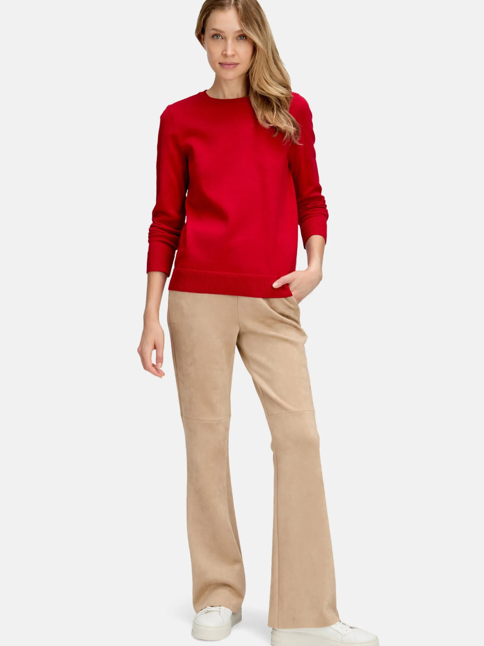Betty Barclay Damen Basic-Strickpullover in rot