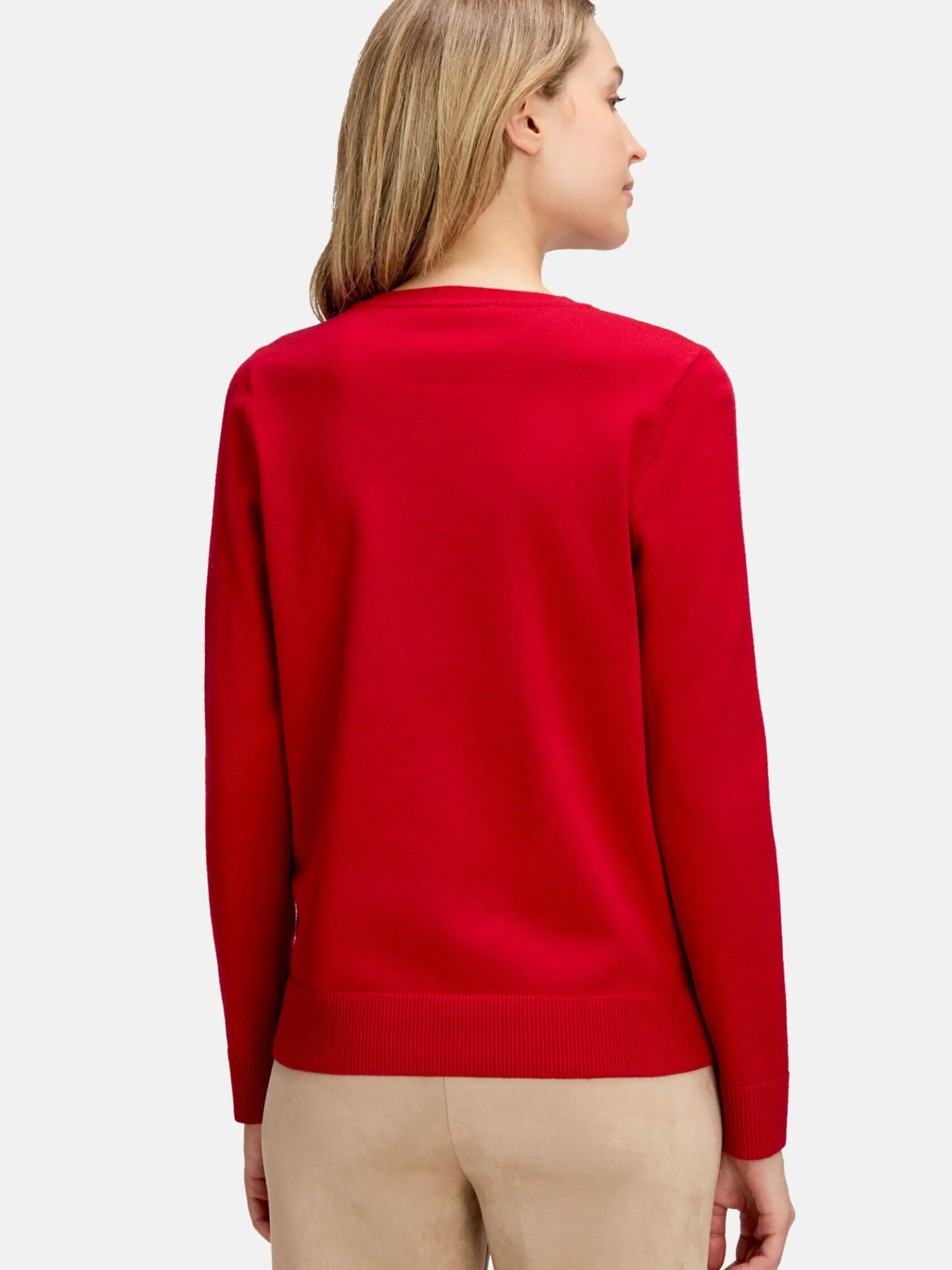 Betty Barclay Damen Basic-Strickpullover in rot