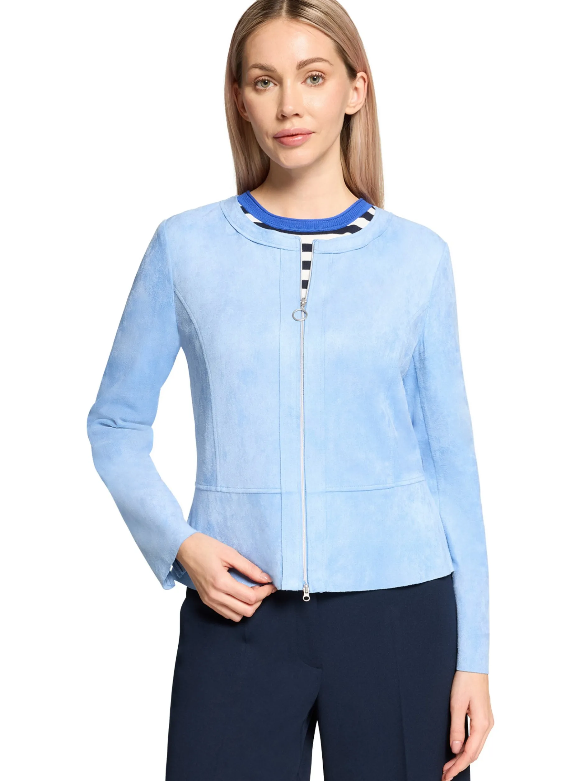 Betty Barclay Damen Blouson in hellblau - Ärmel: langarm