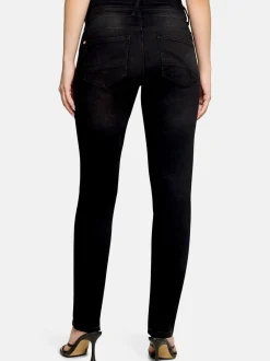 Betty Barclay Damen Boyfriend-Hose in schwarz denim