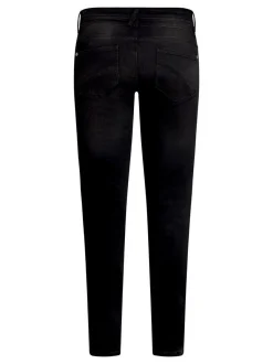 Betty Barclay Damen Boyfriend-Hose in schwarz denim