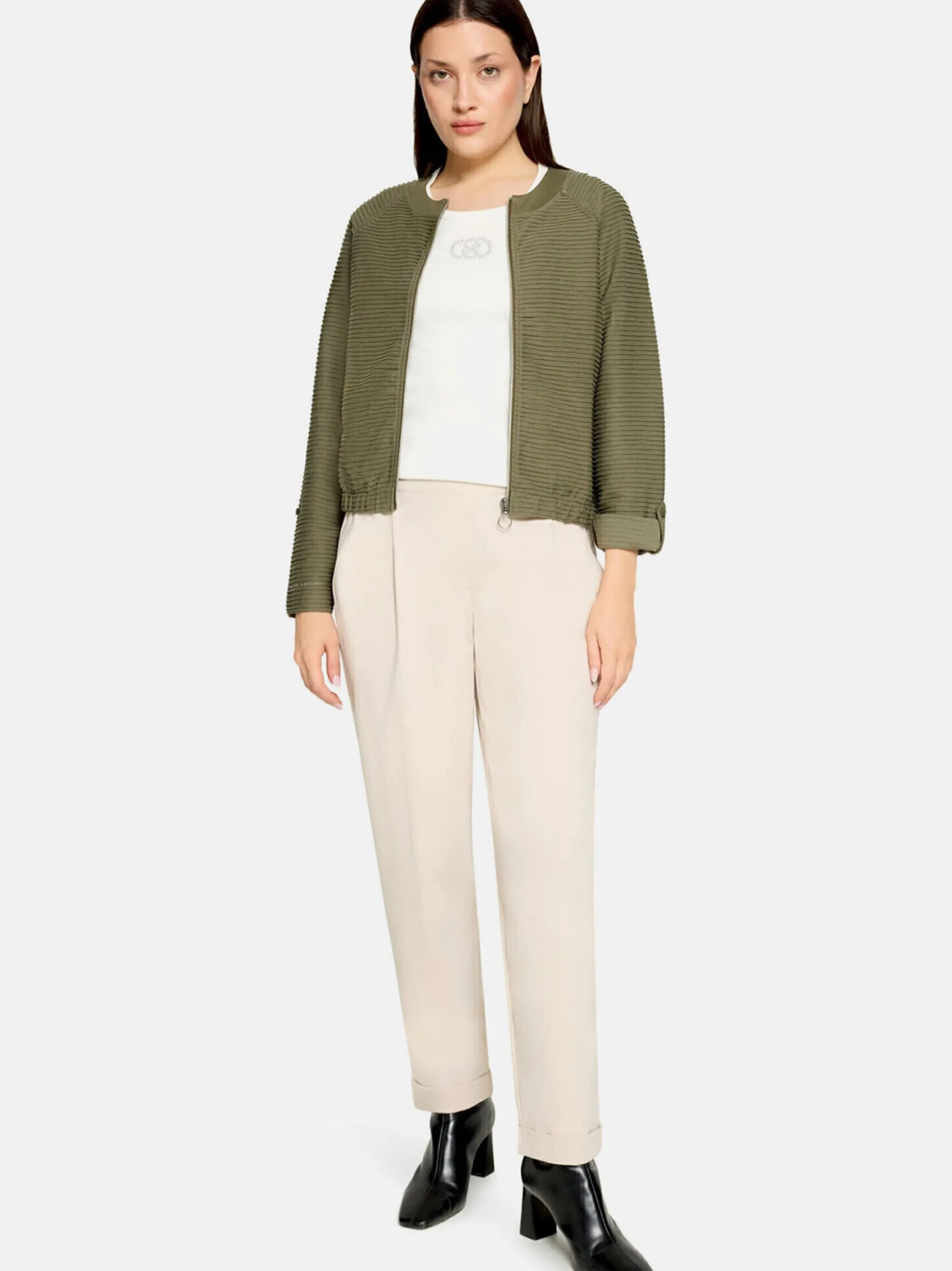 Betty Barclay Damen Casual-Jacke in khaki oliv