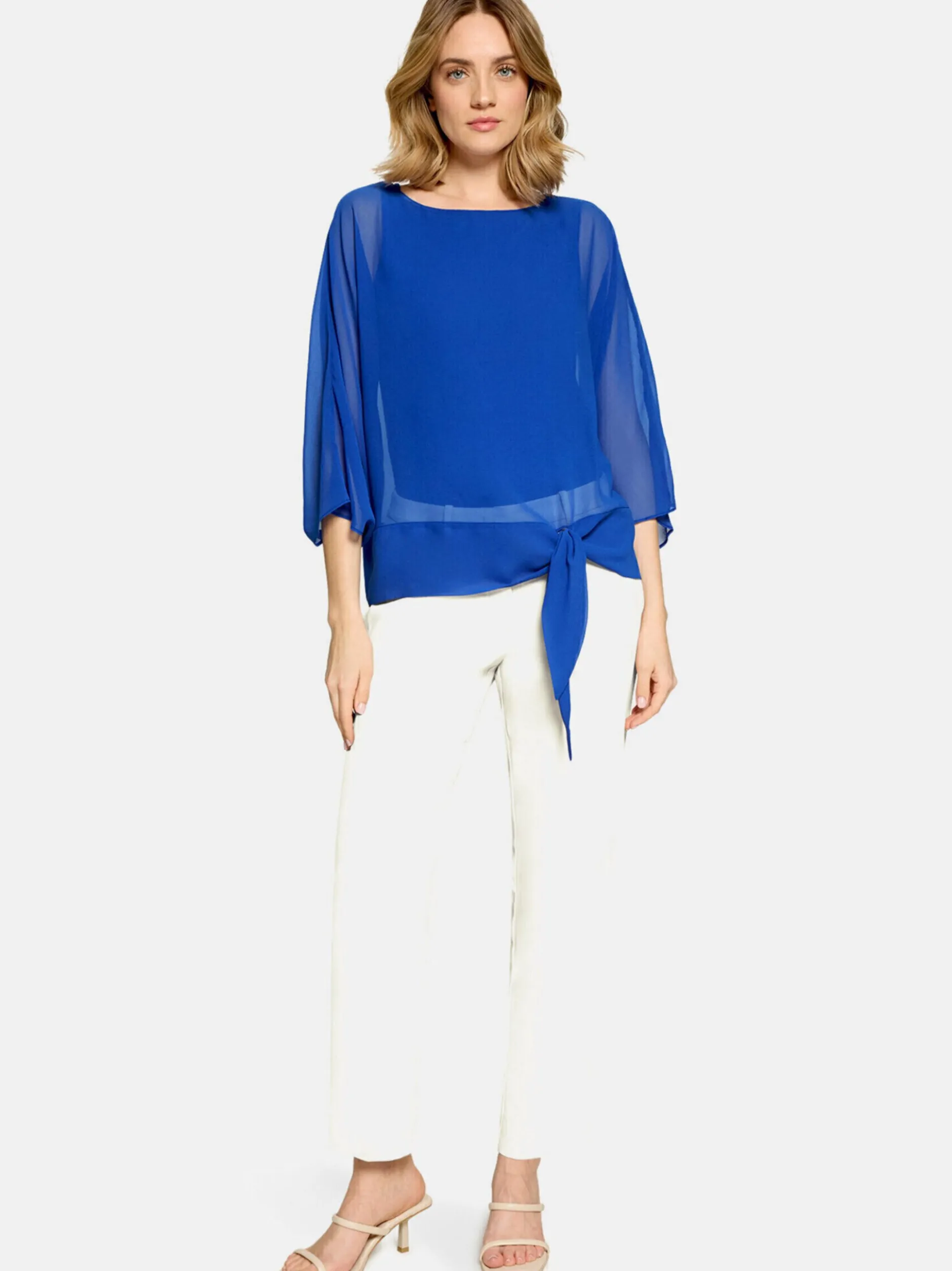 Betty Barclay Damen Chiffonbluse in blau