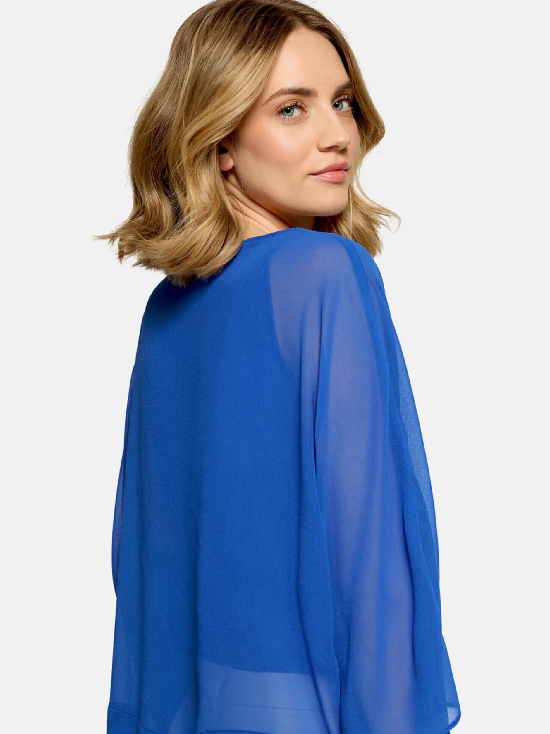Betty Barclay Damen Chiffonbluse in blau